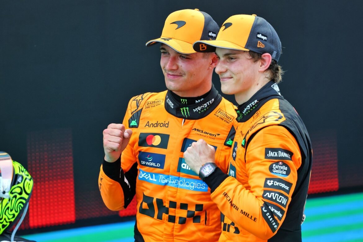 Jornalista afirma que, sob pressão de Verstappen, McLaren precisará decidir entre Norris e Piastri.
