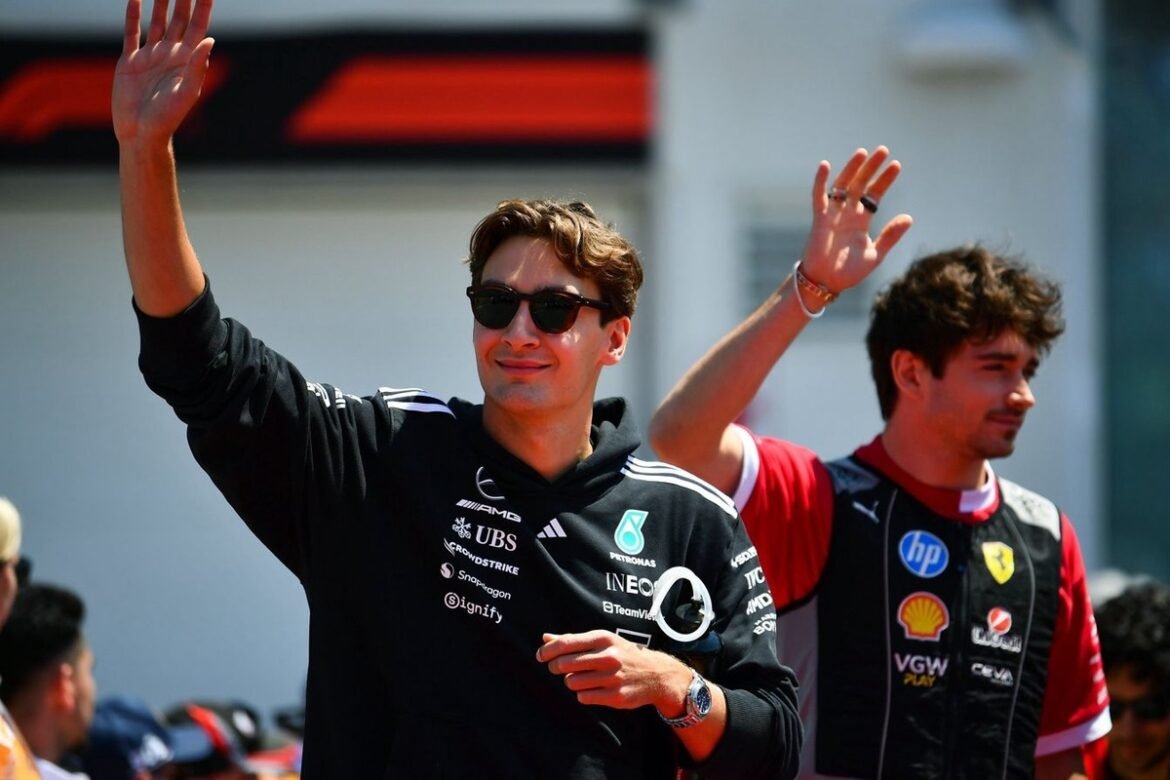 Fãs enlouquecem com presente de amigo secreto de Charles Leclerc para George Russell: "Mestre do clickbait"