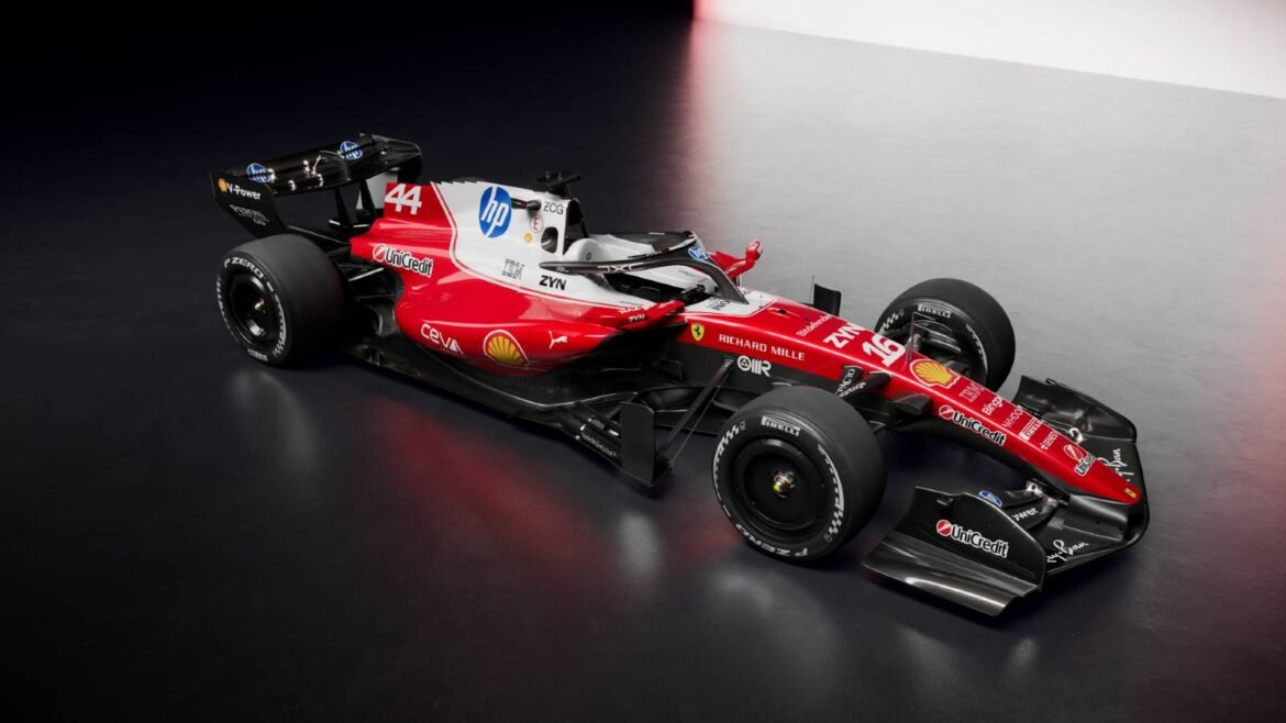 Revelação da pintura do Ferrari SF-26 antes do teste em Fiorano para a F1 2026