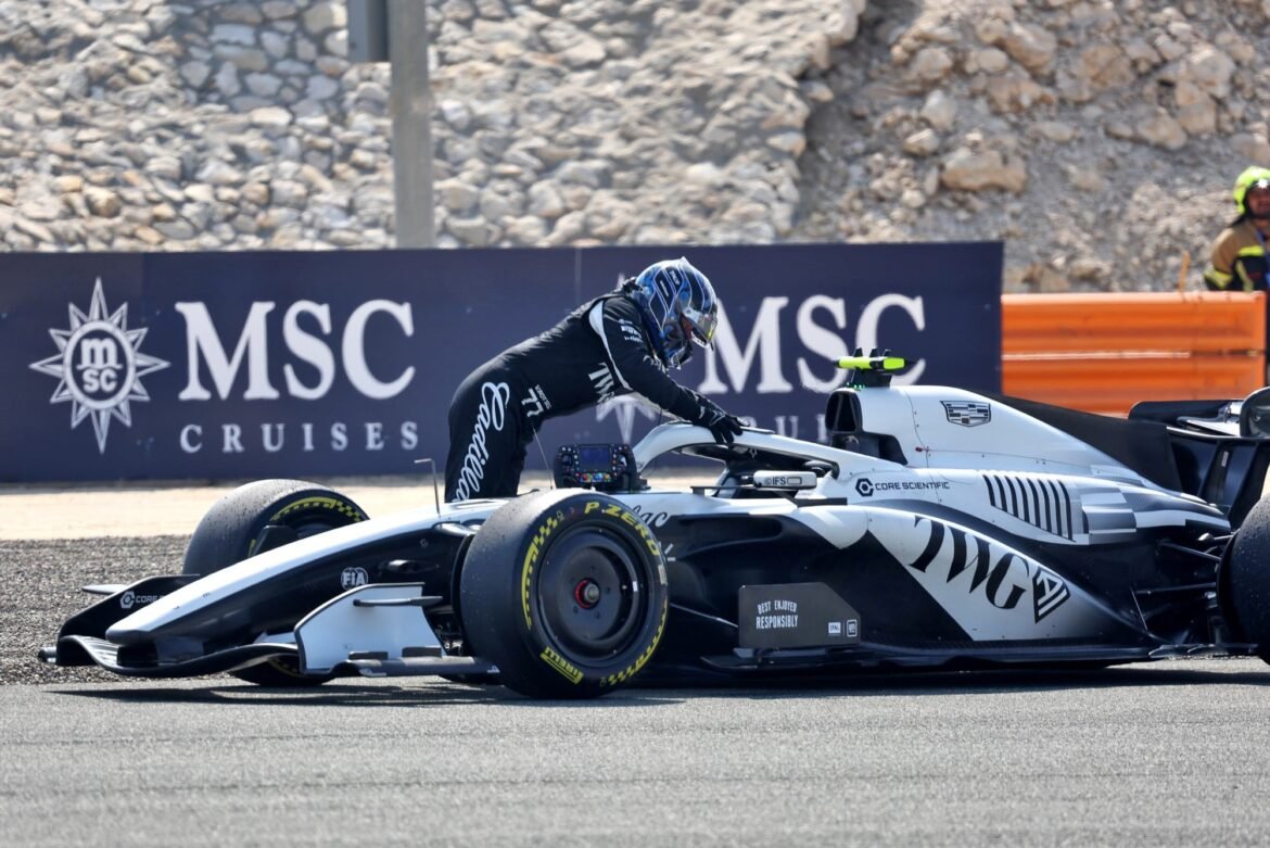 Cadillac inicia o terceiro dia de testes no Bahrein enfrentando problemas.
