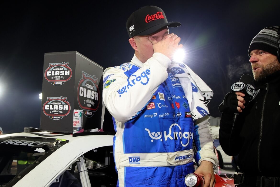 Ryan Preece sentiu uma onda de alívio após vencer o Clash da NASCAR.