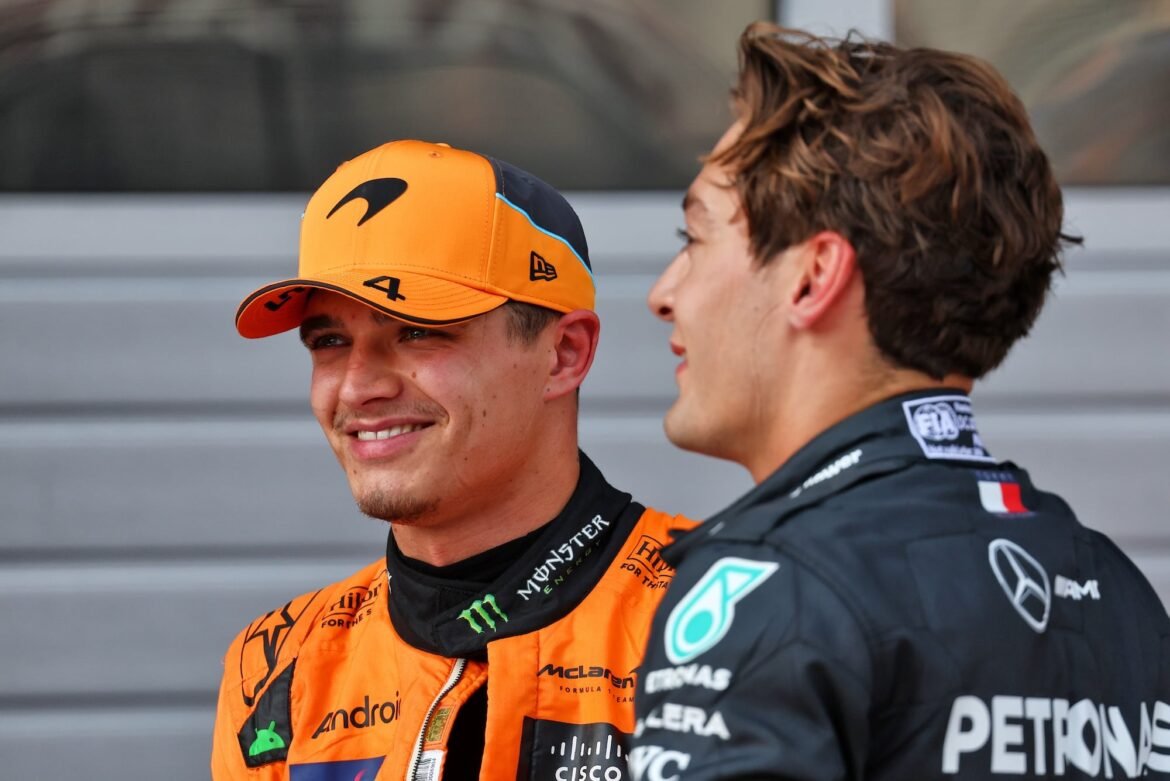 Norris e Russell aceleraram no famoso Nurburgring-Nordschleife.