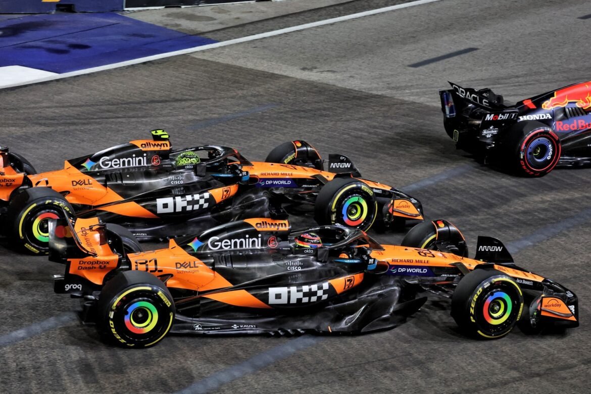 Colisão entre Norris e Piastri destacou o GP do Canadá de 2025.