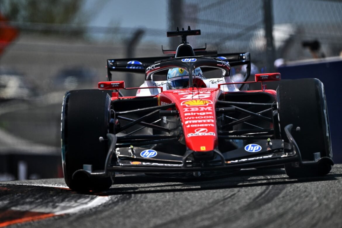 Leclerc recebe multa após dominar o único treino em Miami.