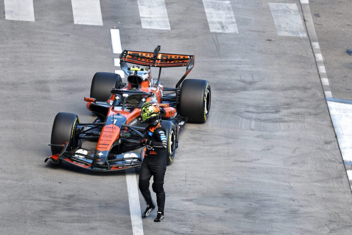 F1: Norris expressa tristeza pela desistência no GP de Mônaco: "Difícil e frustrante"