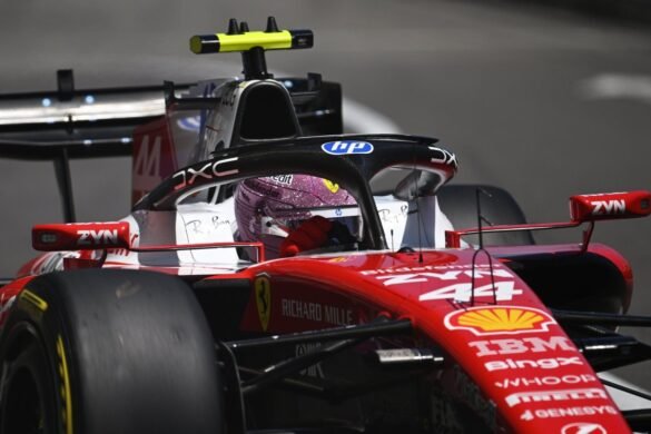 Lewis Hamilton causa divisão entre os fãs da F1 com seu capacete rosa brilhante da Ferrari no GP de Mônaco