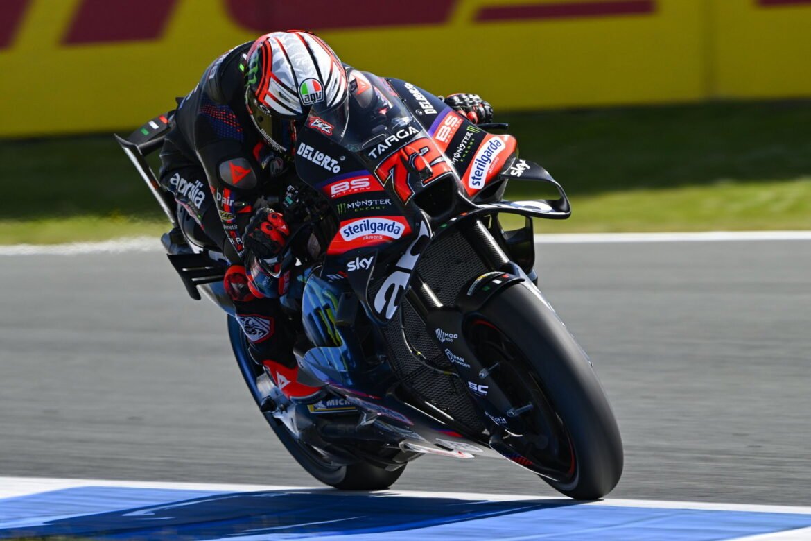 Marco Bezzecchi enfrenta mais dificuldades após problema no início do treino livre 1 em Assen.