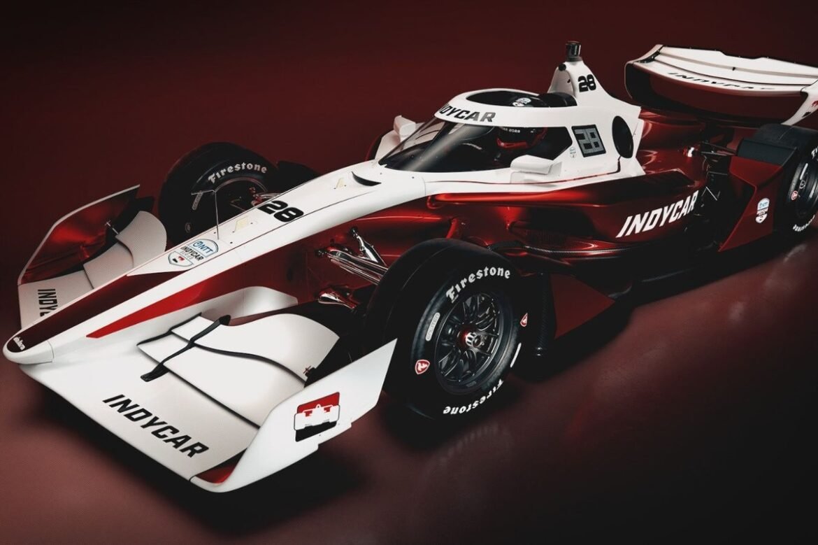 IndyCar apresenta carro de corrida 2028 mais rápido e leve, projetado para quebrar recordes.