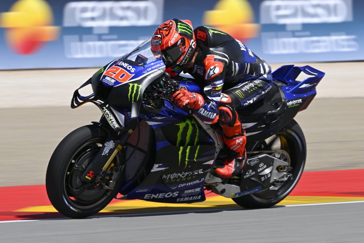 Fabio Quartararo "muito mal", mas "não é uma surpresa" no MotoGP de Aragão.