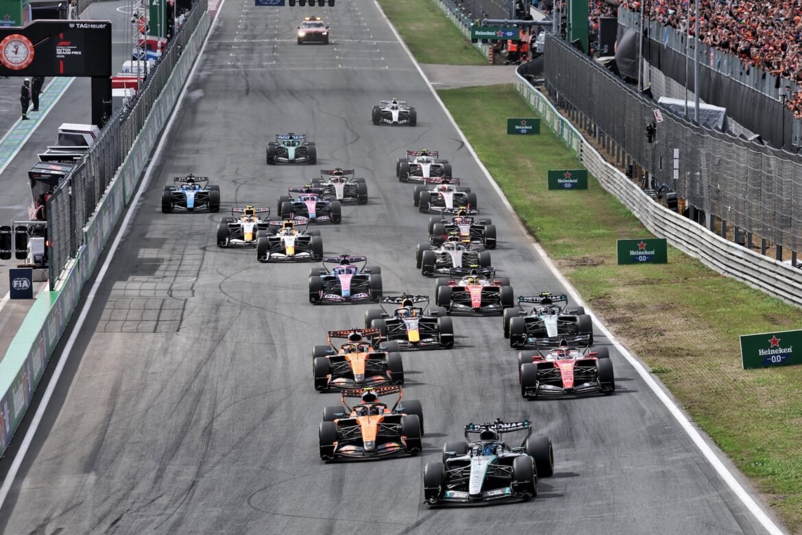 Russell conquista a vitória na Sprint do GP da Holanda; Bortoleto fica perto de garantir pontos.